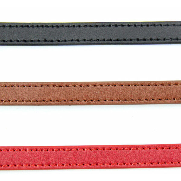 Läderhalsband för katter och valpar, justerbart 20cm-27cm CM-Rouge