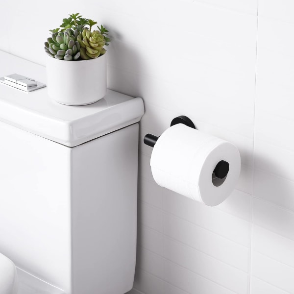 Musta wc-paperiteline ruostumattomasta teräksestä seinään kiinnitettävä wc-paperi