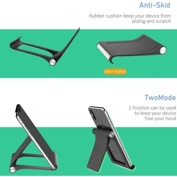 Telefonholder Desktop Justerbar 360° sammenleggbar telefonstativholder