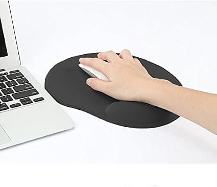 (Svart) Musematte, behagelig og ergonomisk håndleddstøtte for bærbar PC, skrivebord, kontor, spill