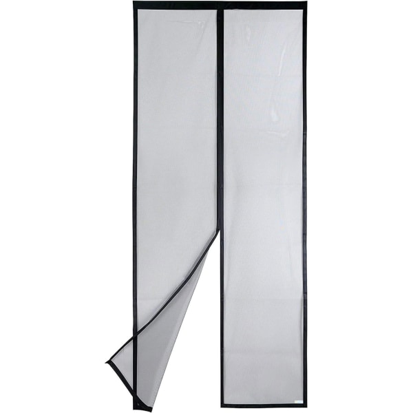 Magnetisk myggnät för dörr (80x210, svart)