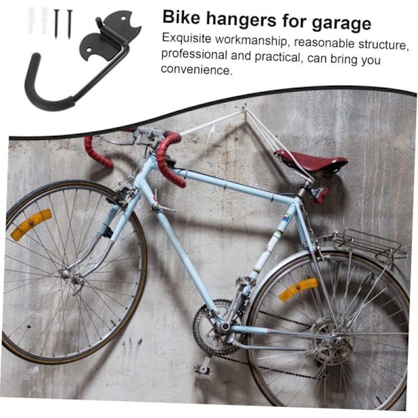 6 stk. Hæklet cykelholder Garageværktøj hængende krog monteret opbevaring opbevaring opbevaring loft dør cykel gummi væg opbevaring opbevaring