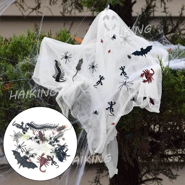 Uusi rekvisiitta, 44 kappaletta sekoitettuja realistisia vikoja, sopii Halloween-juhlan koristeisiin, huhtikuun hullun päivän lahjoihin, kummitustaloihin ja kepposiin