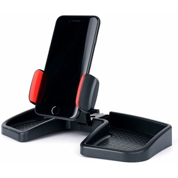 Svart holder for mobiltelefon og GPS - for dashbord