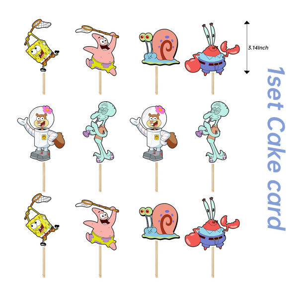Spongebob-teemainen set, syntymäpäiväilmapallojen koristelu
