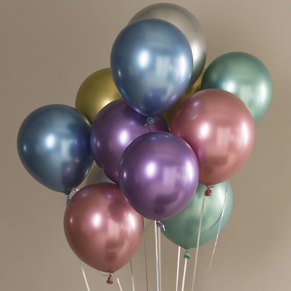 50 fargerike ballonger for bursdag/bryllup/fest (blandet farger)