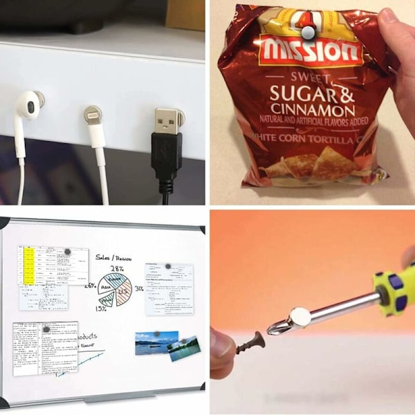 100x Skivmagneter Neo Neodym Sällsynta Förpackade Starka Modeller Hantverk