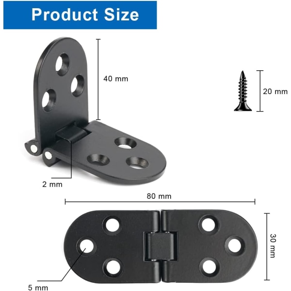 4pcs Folding Door Flat Hinge Folding Door Hinges Folding Flip Hinge Alloy Table Machine Sewing Folding Hinge Flip Ave