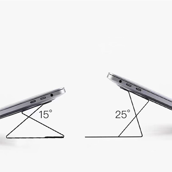 Grå - Fällbart stativ för bärbar dator Platt lätt bärbar stativ för bärbar dator Magnetisk musmatta för surfplatta Bärbar dator Macbook iPad (1 st)