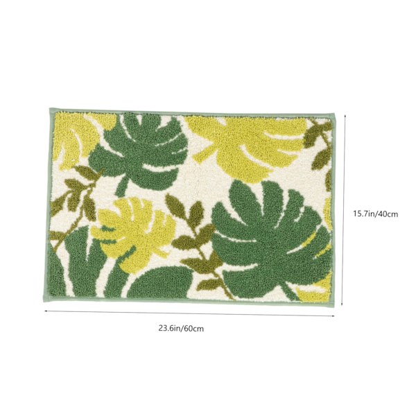 Kylpyhuoneen lattiamatto, ylellinen mikrokuitukylpyhuonematto, liukumaton kylpyhuonematto, harmaa kylpyhuonematto, sisäkasvien muotoilumatto, polyesteriä imevä takamatto 40x60