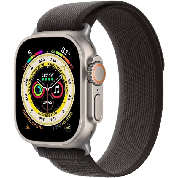 Passer til Apple Watch Band 4567 Wild Trail Loopback iwatch 8Ultra Alpine Nylon Strap 42/44/45/49MM (metallhode)