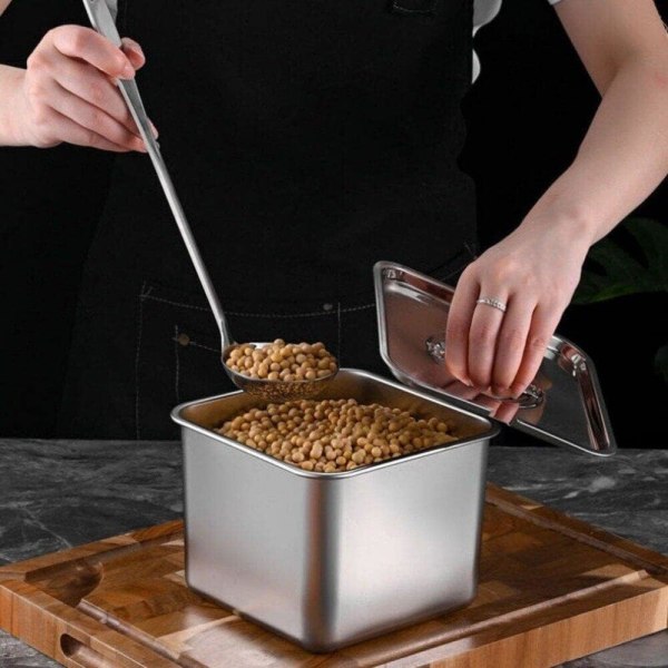 18 cm ruostumattomasta teräksestä valmistettu maustelaatikko maustesäiliöön keittiö