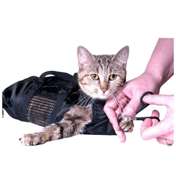 Badpåse för kattens bad och toalett (för att klippa klor och naglar)