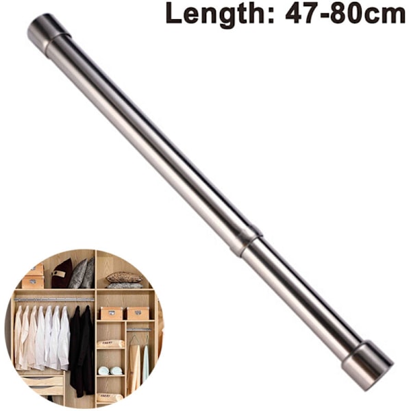 Utrekkbar klesstang, klesskap, klesstang, rustfritt stål, spennstang, skapstang, for, garderobe, dusj, balkong