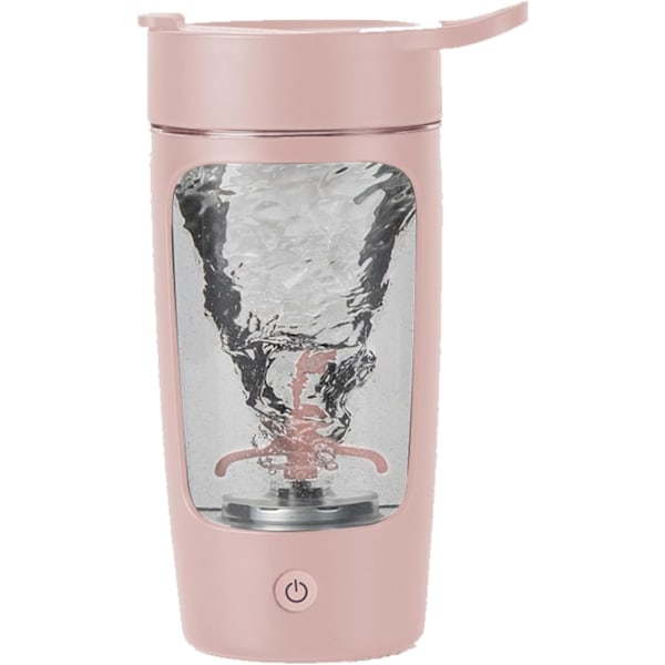 Elektrisk Shaker, Blandad Protein Blender Flaska, BPA-fri | Portabel Blenderkopp, Uppladdningsbar Shakerkopp och Måltidsersättningsshake, 650 ml (Rosa)