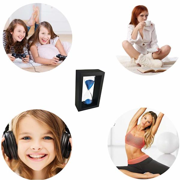 Timeglas 45 minutters timeglas timer til ornament sandglas timer dekoration jul nytår fødselsdag te kaffebord bogreol skole spil træ