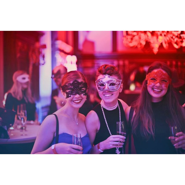 Sexet blondemaske kvindelig maskerademaske Maskeradekarnevalsfest C