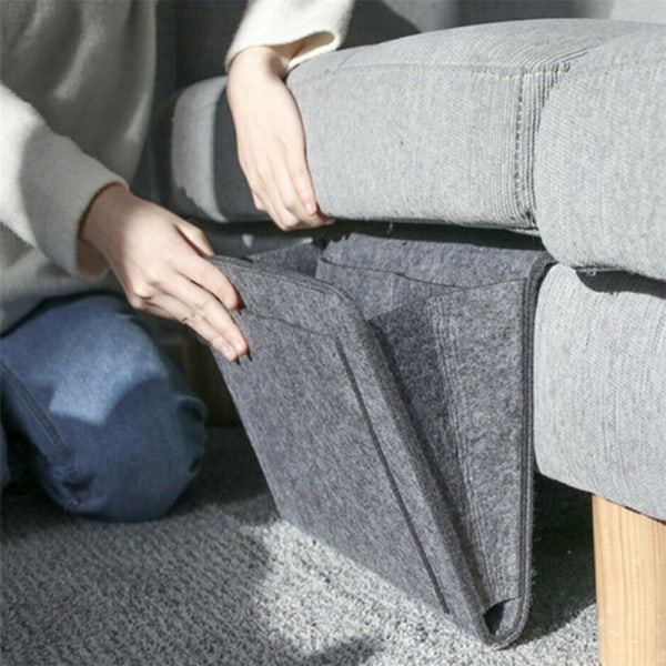 Filtpose Filt opbevaringspose Filt sengside hængende pose Sofa sengside diverse opbevaringspose (khaki type)