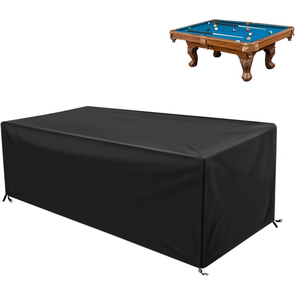 Billiard Cover, 7Ft Billiard Table Cover Cover with Full Protection, 420D High Quality Oxford Cloth, Waterproof and Wind/UV/Dustproof (225x116x82cm)