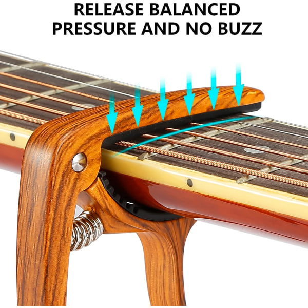 Mörk trä - 1 stycke legerad gitarr capo lämplig för 6-strängad folk