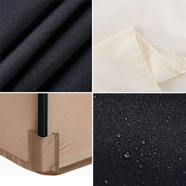 Vaihtokatos aurinkovarjoon (beige) 6-ripainen - 2 m - vedenpitävä - anti-ultravioletti - vaihtokankaat