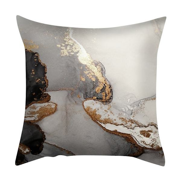 Sæt med 4 pudebetræk, pudebetræk 45x45cm pudebetræk dekorative sofa pudebetræk til soveværelse, sofa, stol, seng, have (marmor tekstur)