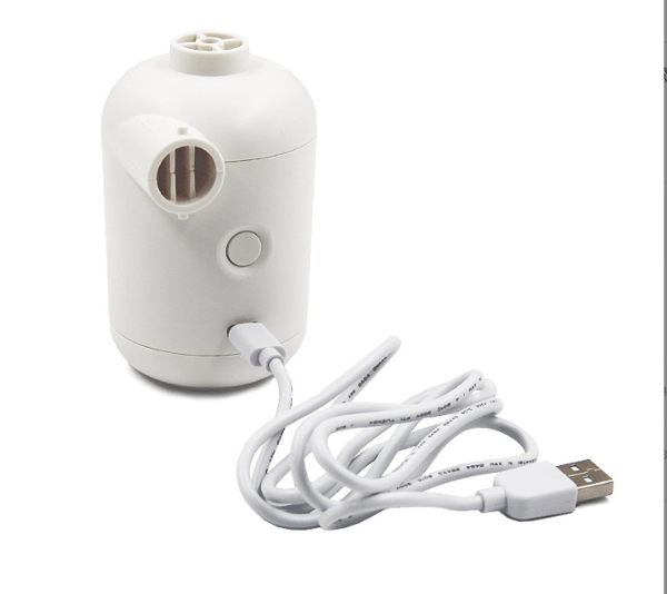 Hvit - Mini bærbar USB elektrisk luft pumpe, Camping oppblåsbar Q