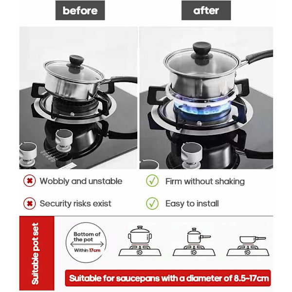 Parti med 2 (15,5 cm) Gassreduserere for Wokstativ Gassstativ Stativ Wokstativ Gasskomfyr Gasskomfyr Gasstank Varm Kaffe Moka Kaffe