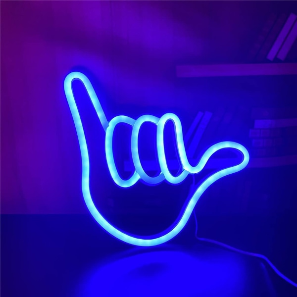 Håndformet neonlys hængelampe dekorativ LED-lys USB eller batteridrevet hjem soveværelse bar restaurant julegave