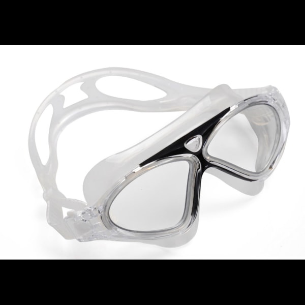 1 stk (svarte) svømmebriller, svømmebriller Voksne barn Gjennomsiktig antidugg Vanntett UV-beskyttelse Justerbar 180 graders syn