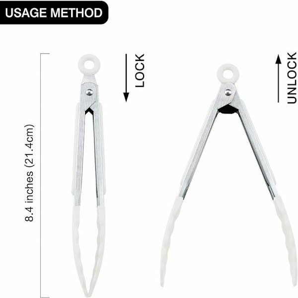 Sæt med mini silikone serveringstænger 17,8 cm 7 TOMMER 9 farver.