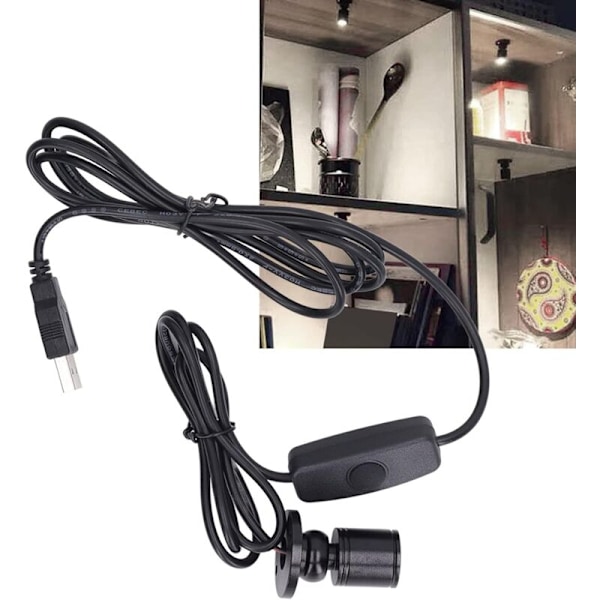 Mini Spot LED, Åben installation Dæmpbar Lys Kompakt Mini USB 5V Spotting Øjenbeskyttelse med DIY-kabel til vinduer (positivt hvidt lys)