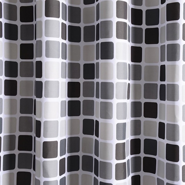 Mildew Resistant, Antibakteriel, Vandtæt, Tyk Polyester Mosaik Bruseforhæng (200 Bred * 240 Høj CM)