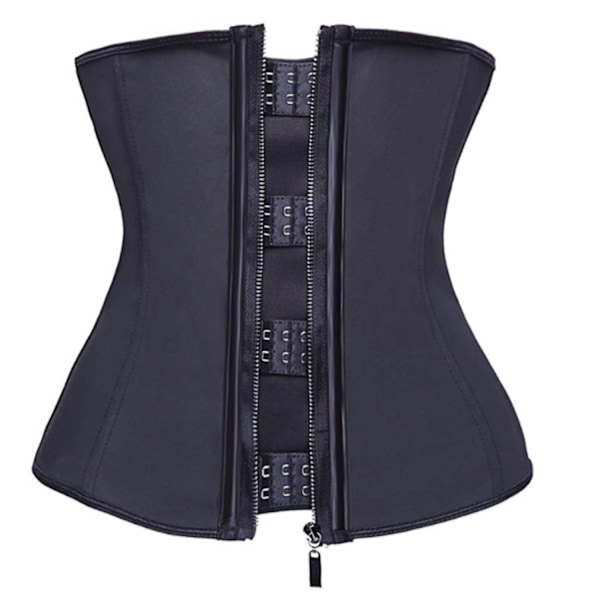 Zip Waist Trainer til kvinder Latex Cincher Korset Træning Body Shaper Workout Girdle（M）