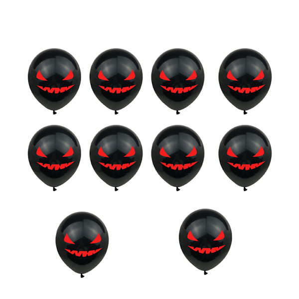 20 kpl pitkäkestoinen Halloween-ilmapallosetti Musta Halloween (Ghost Faces)
