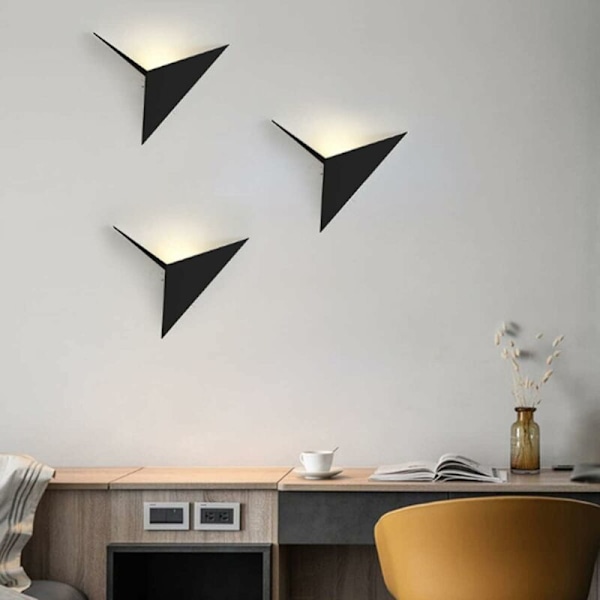 LED Vägglampa LED Modern Inredning LED Murale Väggbelysning Väggbelysning Modern Korridor Triangulär Salong Väggbelysning Järn Korridorlampa För Trappa B