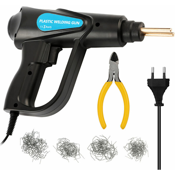 Automatisk 70 W Automatisk Plast Sedress Kofanger Reparationssæt, 4 typer flade/udvendige/indvendige/bølge spidser, reparation af sort maskinsvejsepistol reparation