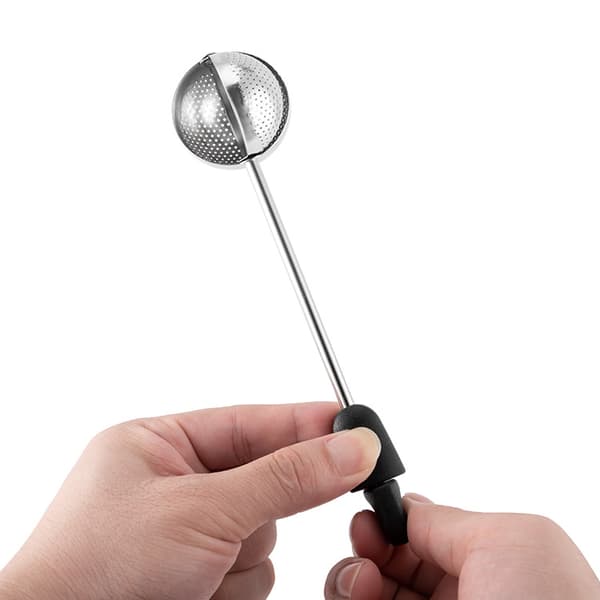 Original teinfuser, roterende rustfritt stålkule, ergonomisk håndtak