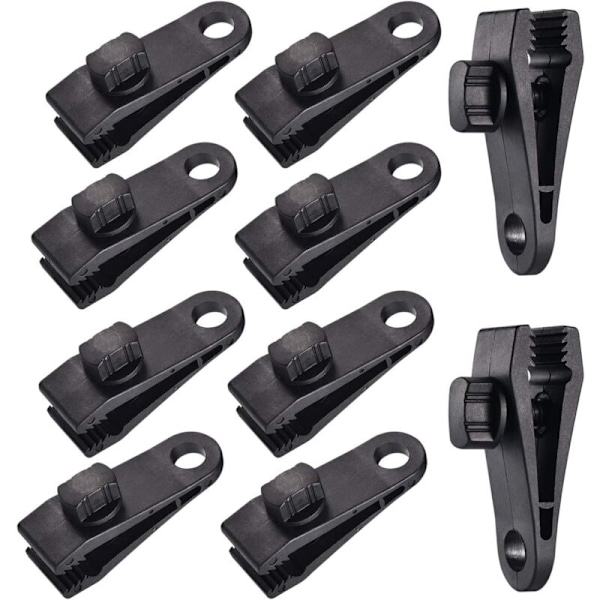 10 set klämmor för presenningstält, presenningsklämma, presenningstång, tältång, för biltält, presenning, markiser, campingplats