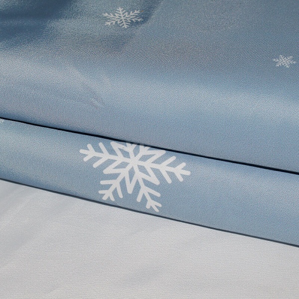 180 x 200 cm Duschdraperi med 12 snabbtorkande krokar (snöflinga), maskintvättbar polyester, badrumsgardiner
