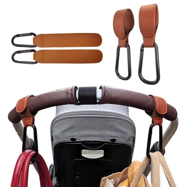 Barnevognskroge [2 stk], karabinhager til at hænge dine indkøb op, karabinhage til klapvogn Universal karabinhage, kørestol, tasker og indkøb