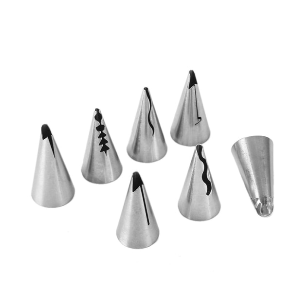 7pcs Stainless Steel Piping Tips Peaceful Sugar Icing Tips Pastry Cake Decorating Tools for Kitchen