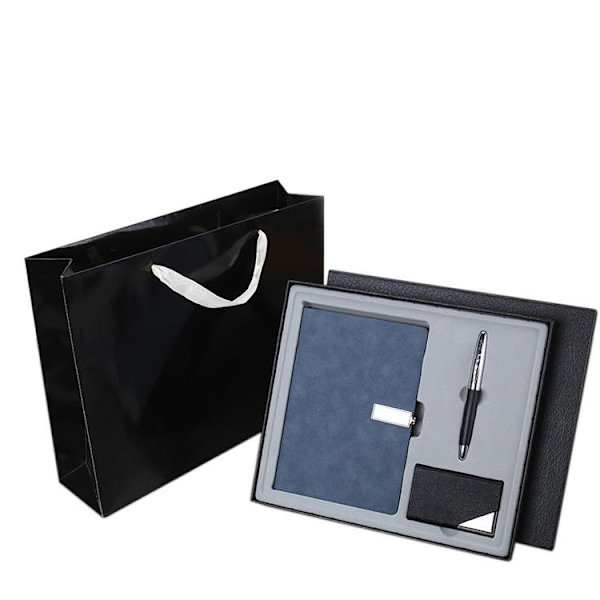 Business Notebook Gaveæske Sæt Notesblok Metal Signatur Notebook