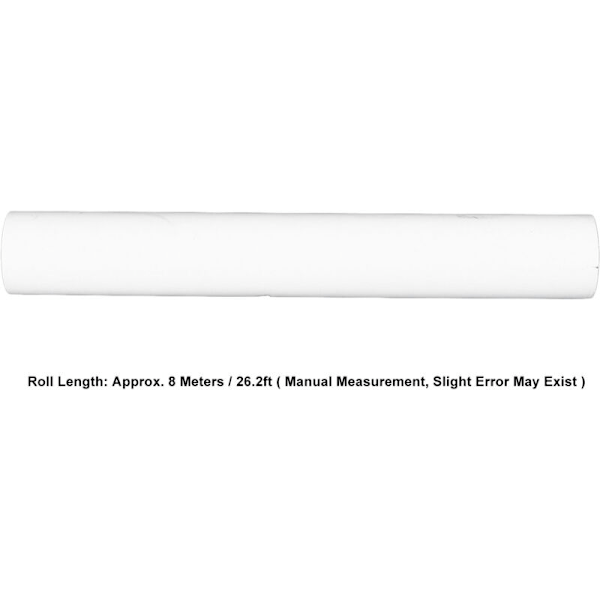 A4 8 meter termisk papirrull, 21 cm, 3 cm, blank og glatt, for termisk skriver, for utskifting
