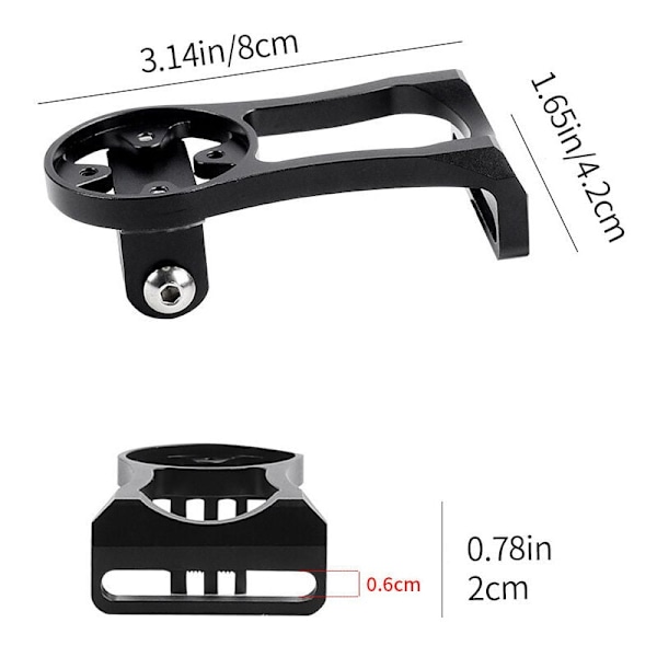 Ekstern utvendig støtte, sykkelstyrestøtte for NITERIDER-adapter, sportsactionkamera, kompatibel med: Garmin, Walker Little G, Maijin, I