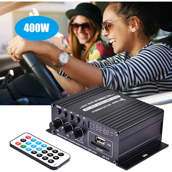 400 W DC12 V HIFI effektforstærker til bil, FM stereo musikmodtager MP3