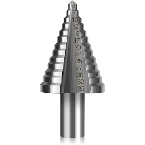 Forest Fraise Meche Etage HSS, Dubbelspalt stegborr (5mm-35mm) med titan, solid, perfekt beläggning för skruvar på trä, stål, plast