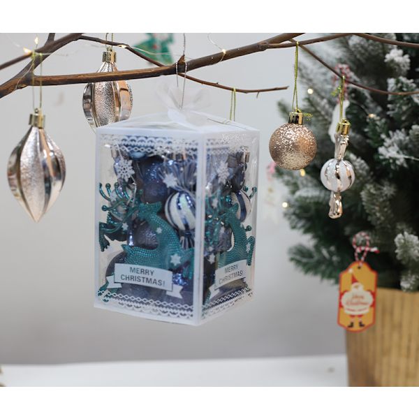 Julekugle Julepynt Festlig Atmosfære Pynt Juletræ Ornament Ornament Elg Slik (Blå)