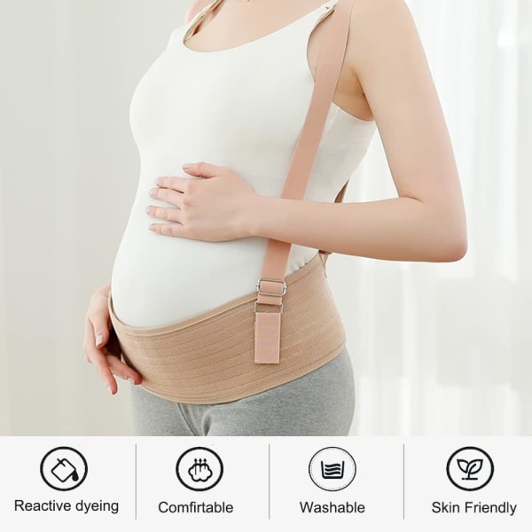 (Khaki) Graviditetsbælte, graviditetsmavebælte, blødt og åndbart