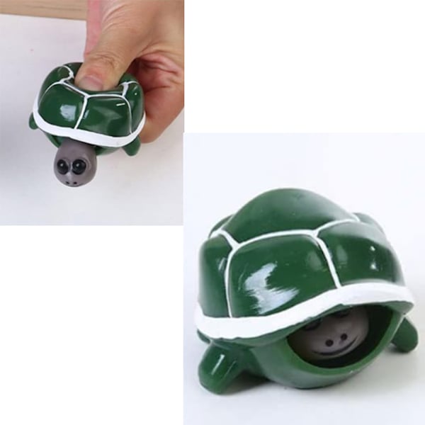 (Grön) Sköldpadda Squeeze Toys, Sköldpadda Huvud Leksaker Burst Stress Bollar, Stress Relief Leksaker Sköldpadda Dockor, Barn Vuxna Leksaker Festpresenter, Halloween Jul